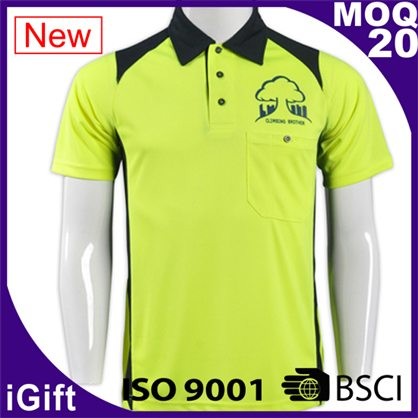 fluorescent yellow athletic polo shirts