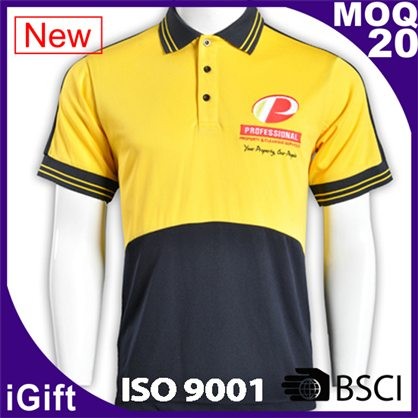 yellow and black factory polo shirts