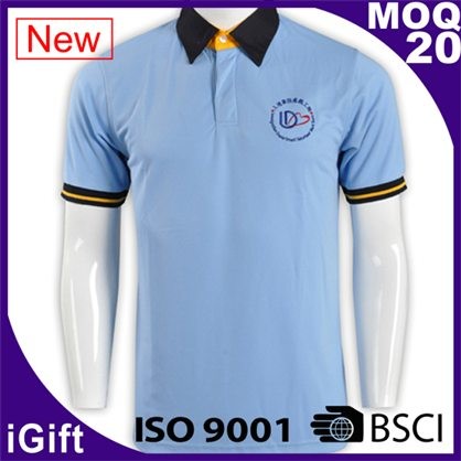 light blue cotton polo shirts