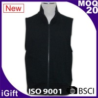 black vest zipper workwear with logo
