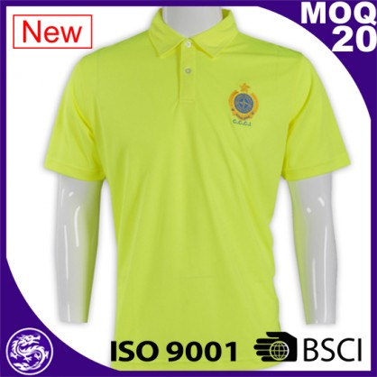 Wholesale Custom Embroidery two color uniform pique polo shirt design