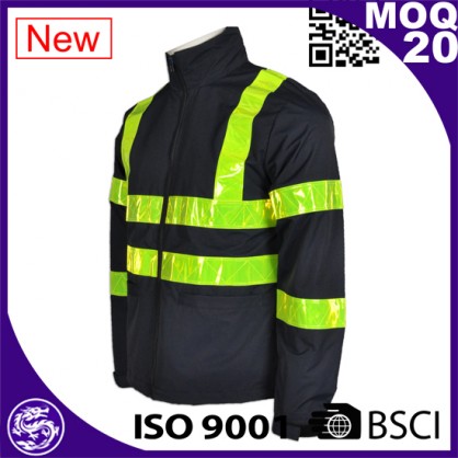 Mens Safety Hi-Vis reflective security jacket 