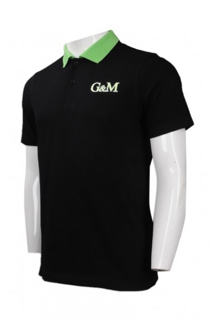 Customized Black Polo Collar Shirt
