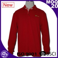 BSCI / ISO9001 2017 Diskon Cuci Olahraga Polo kerah bordir / Sublimasi wanita polo shirt merah