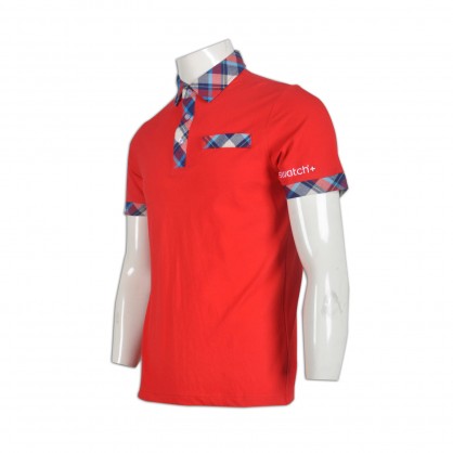 red white polo shirt