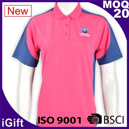 pink and blue workwear polo shirts