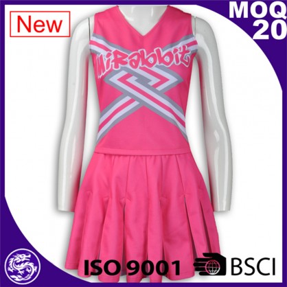 Tetapkan Girls Cheerleader Uniform Pink