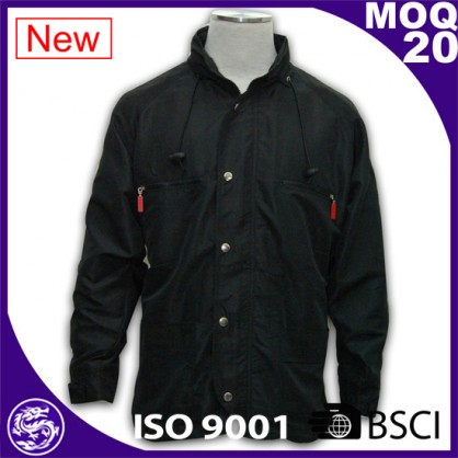 Jaket Pakaian Luar Pria Kulit Hitam Murni
