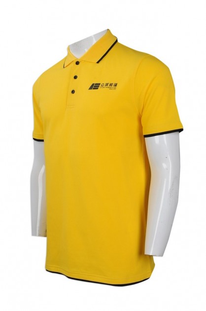 Baju Polo Kuning yang disesuaikan