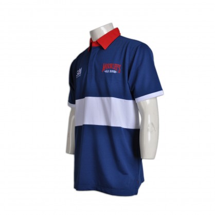 red white and blue polo shirt