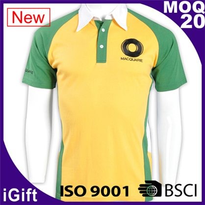 green and yellow workwear polo shirts