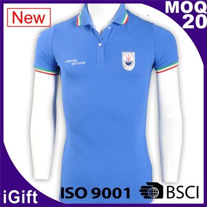 light blue cotton sports polo shirts