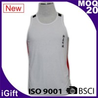 white group vest tee with logo