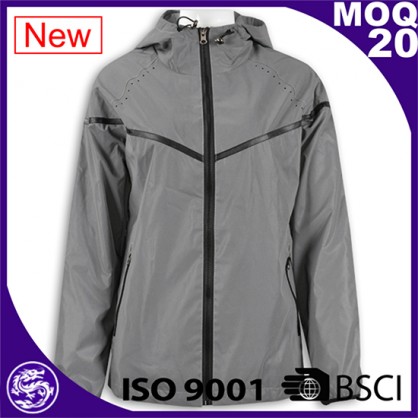 Polyester and nylon outerwear hoody jackets