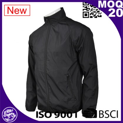  breathable black men softshell jacket